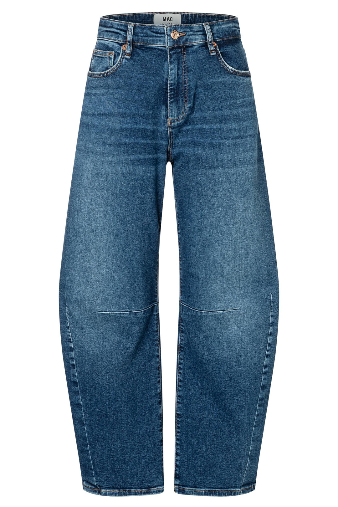 Blue jeans on a white background