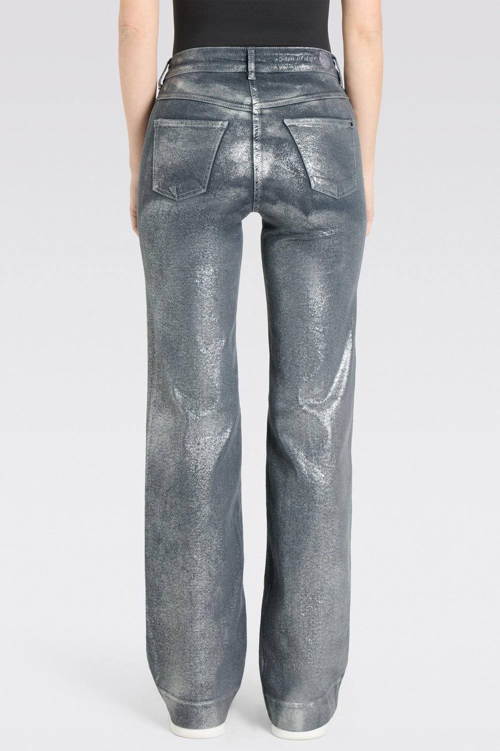 Mac 5439-90-0358 Dream Wide Authentic Silver Coated Mega Flex Jeans D033 - Olivia Grace Fashion