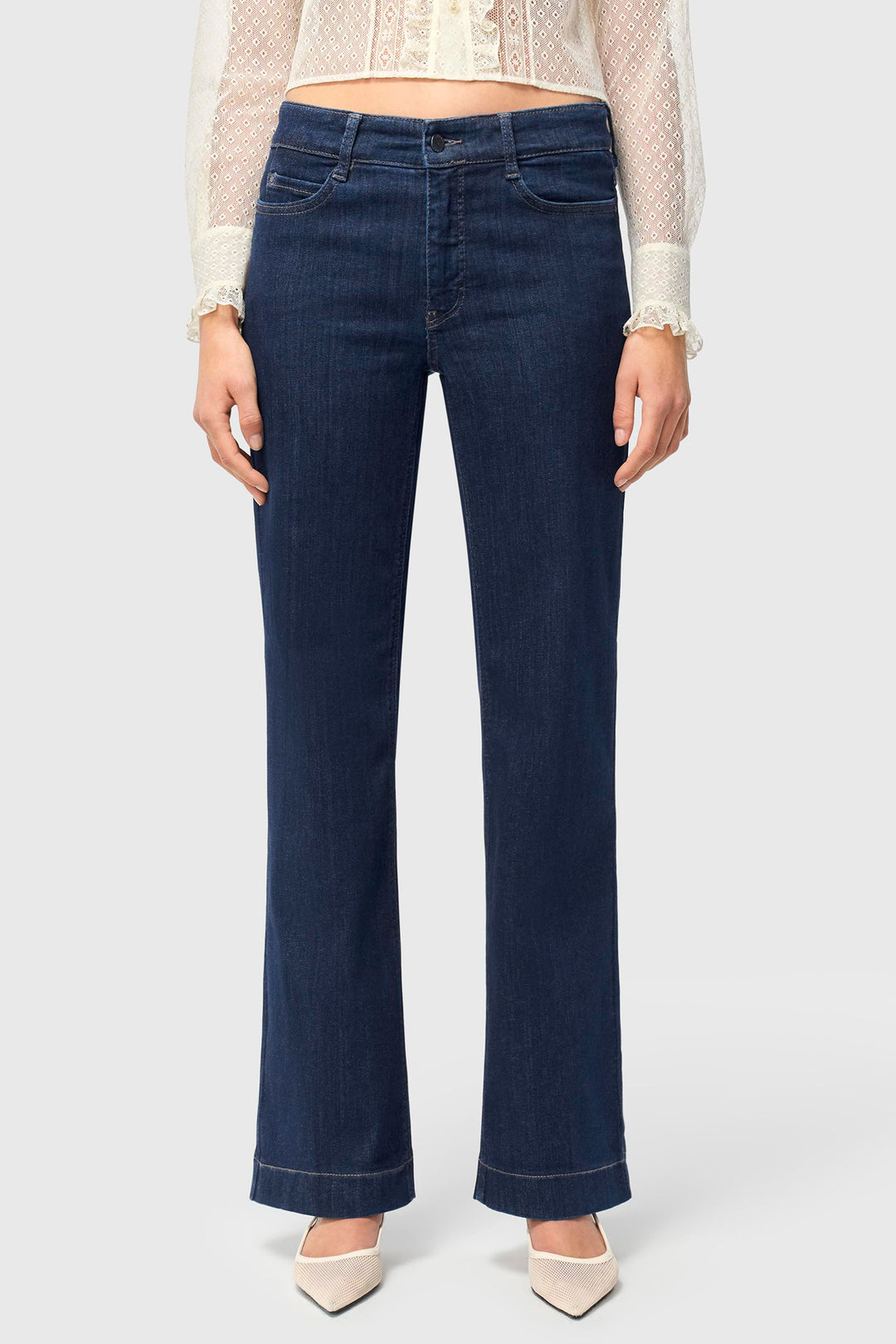 Mac 5439-90-0358L Dream Wide Authentic Fashion Rinsed Mega Flex Jeans D683 - Olivia Grace Fashion