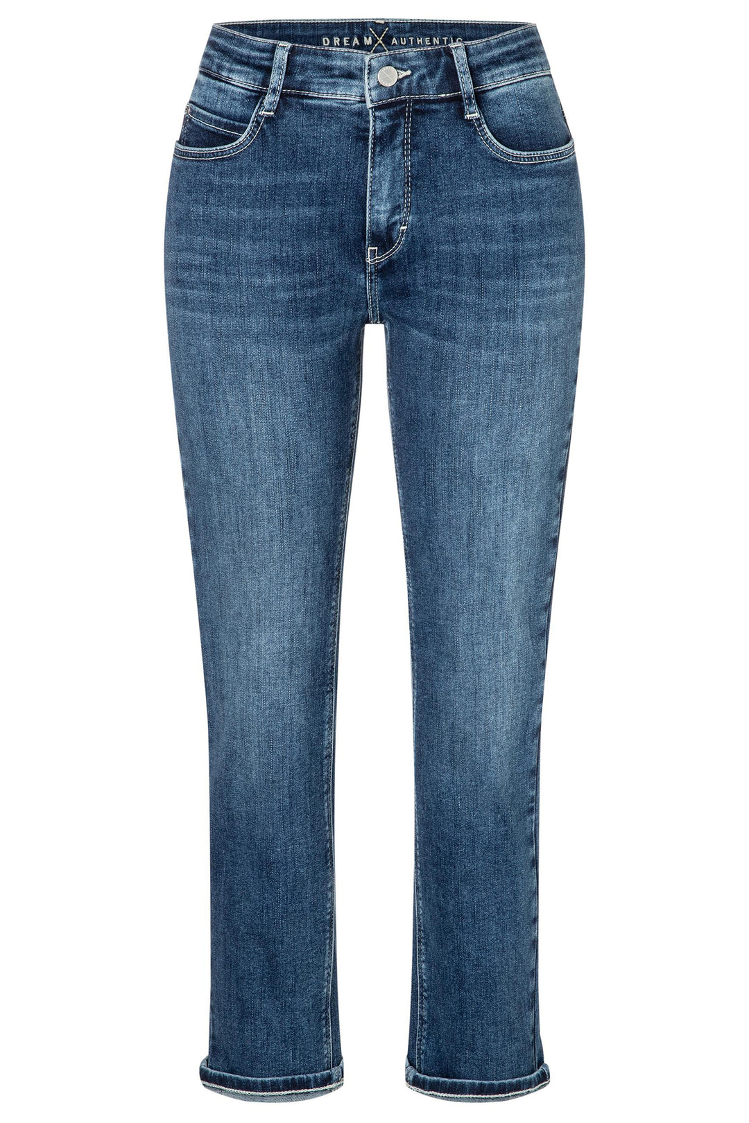 Blue jeans on a white background