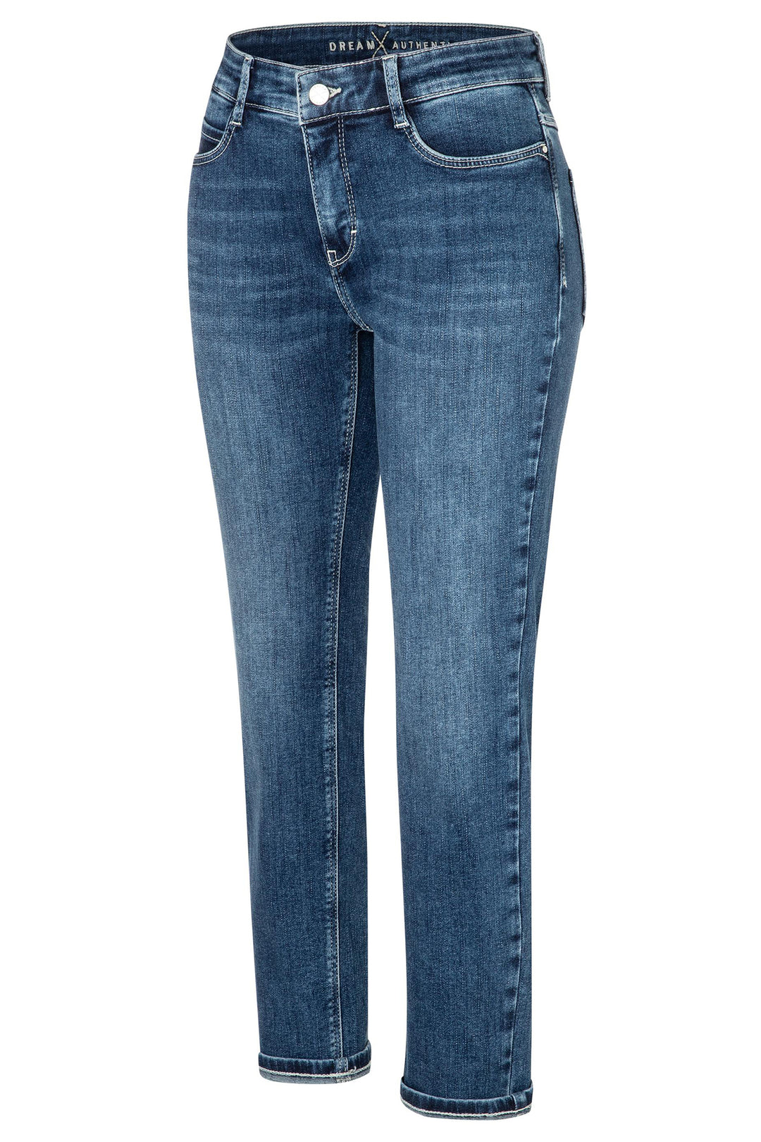 Blue jeans on a white background