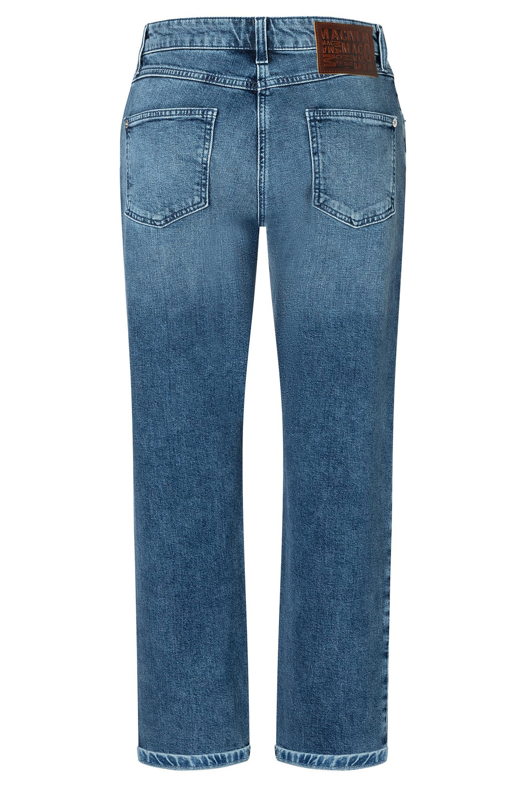 Blue jeans on a white background