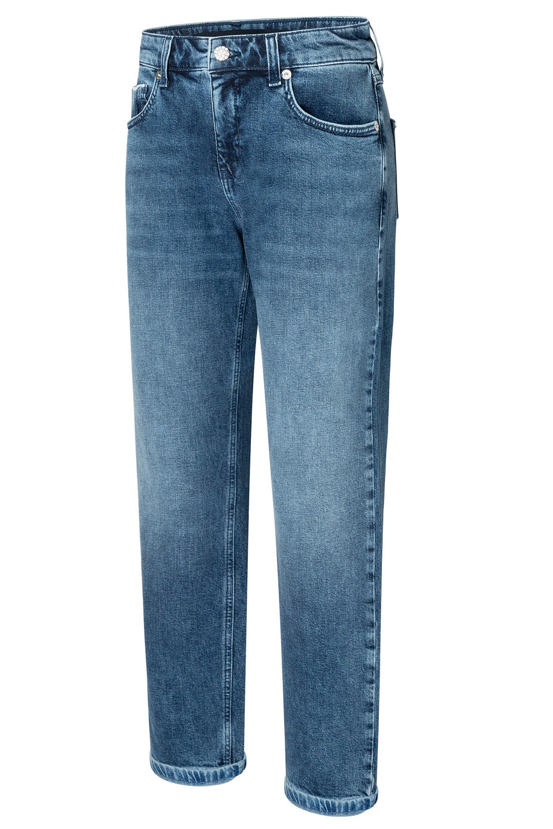 Blue jeans on a white background