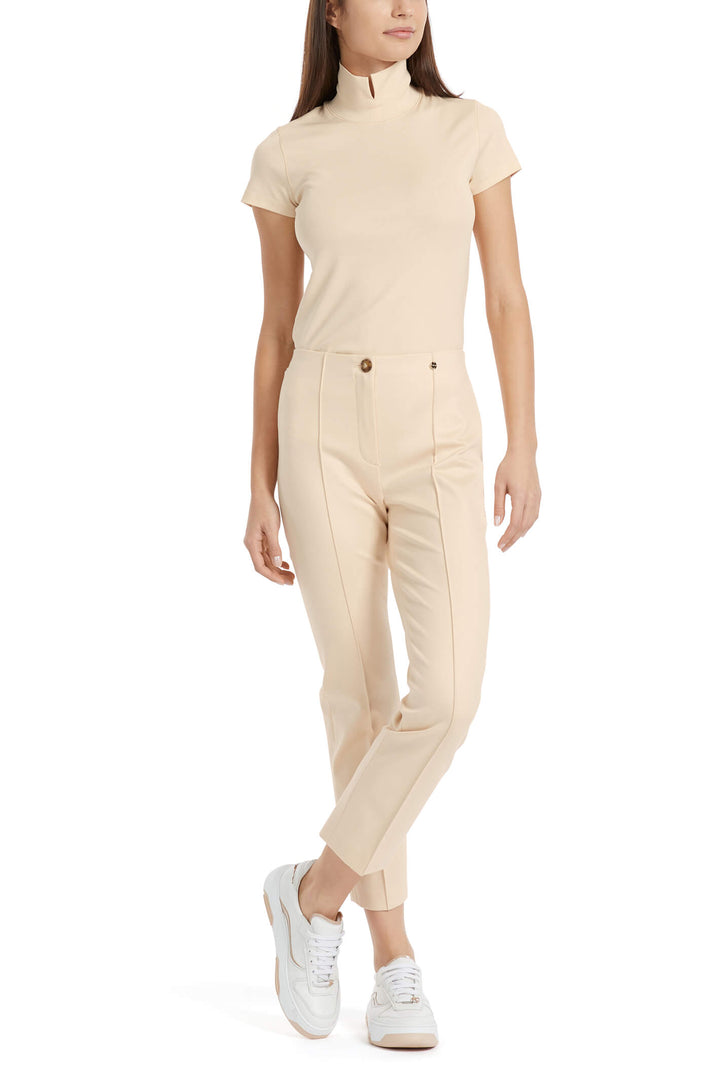 Marc Cain Additions VA 81.23 J24 Sydney 132 Dark Cream Slim Fit Trousers - Olivia Grace Fashion