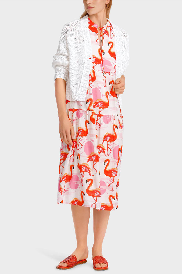 Marc Cain Additions WA 21.07 W19 252 Pink Flamingo Sleeveless Dress - Olivia Grace Fashion