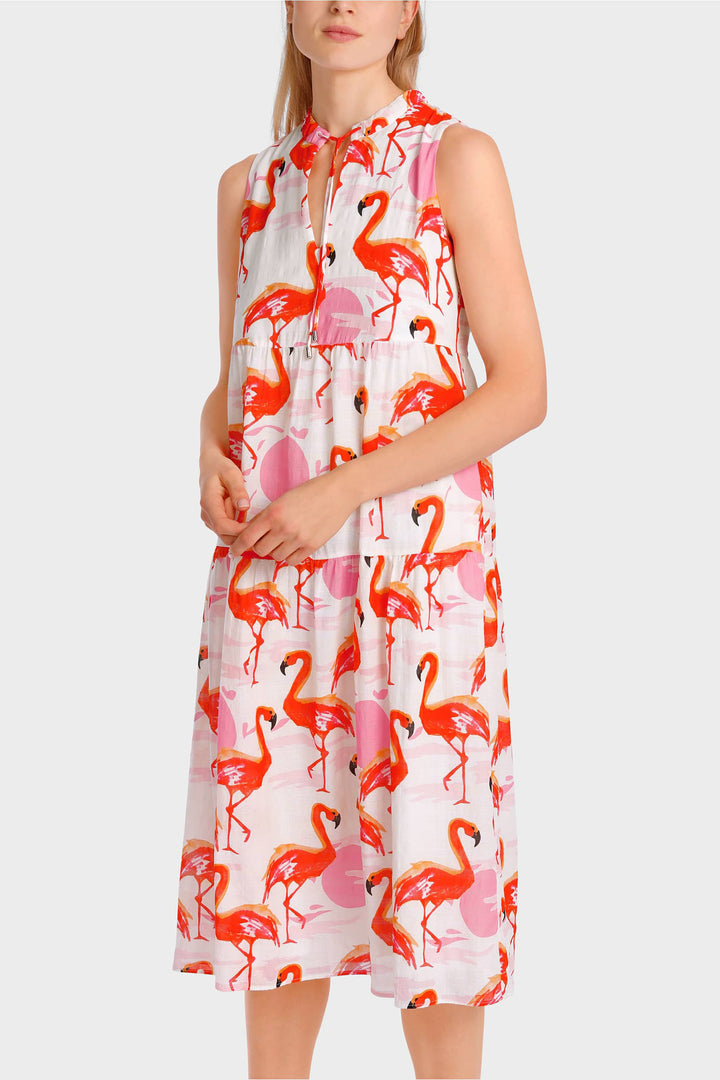 Marc Cain Additions WA 21.07 W19 252 Pink Flamingo Sleeveless Dress - Olivia Grace Fashion
