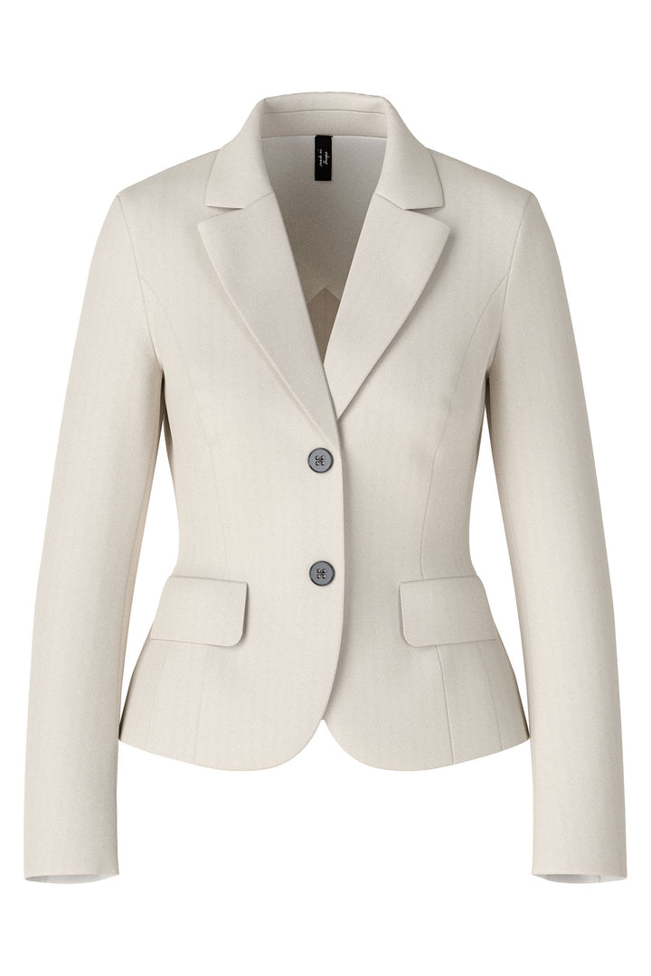 Marc Cain Additions WA 34.10 J24 182 Smoke Cream Jersey Jacket - Olivia Grace Fashion