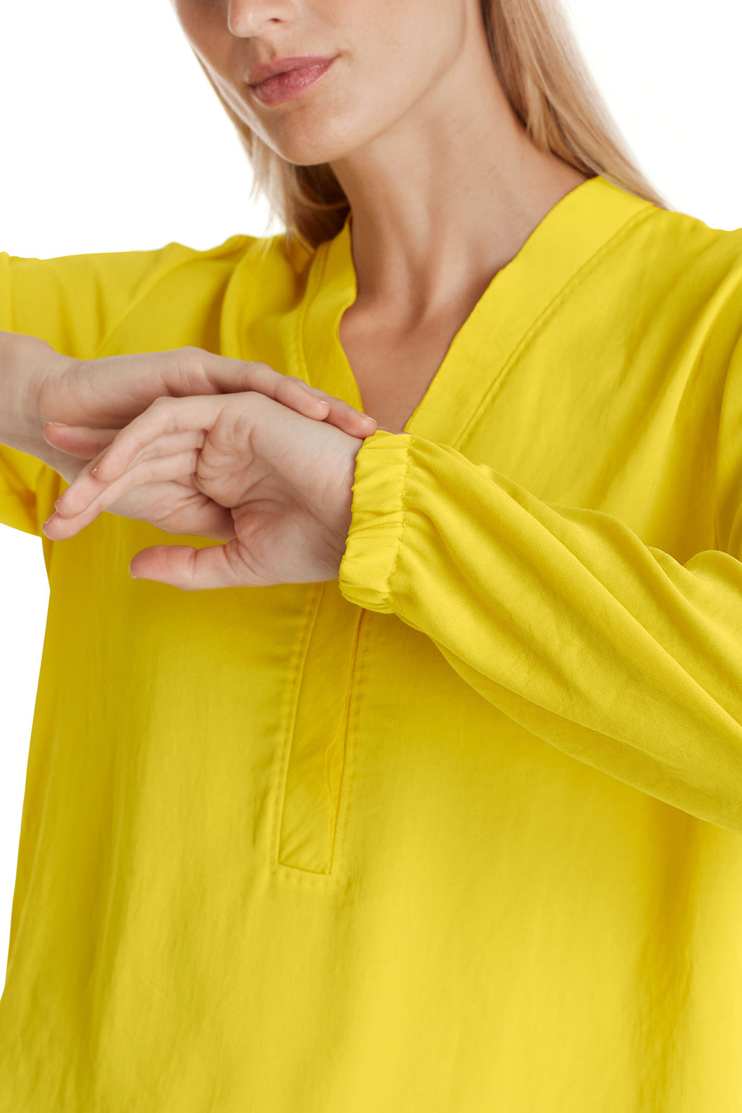 Marc Cain Additions WA 51.03 W39 431 Bright Sulphur Yellow Blouse - Olivia Grace Fashion