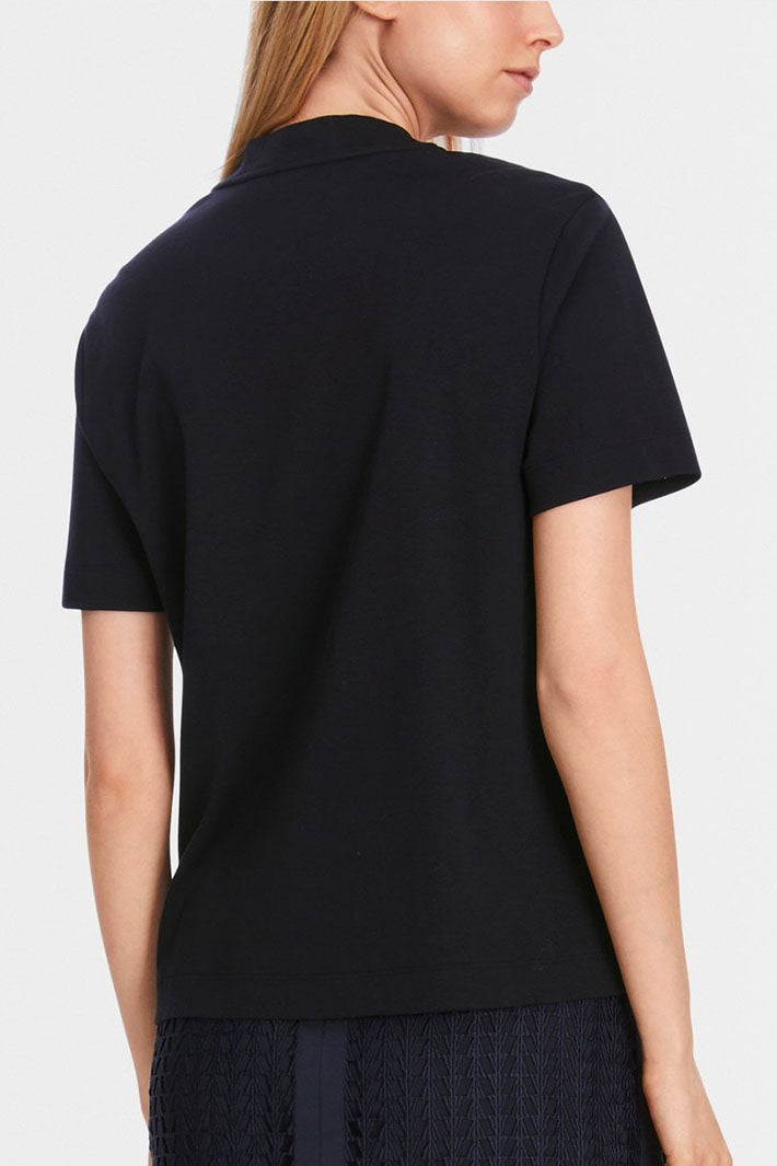 Marc Cain Collection T-Shirt Top Navy Midnight Blue XC 48.16 J13 395  - Olivia Grace Fashion