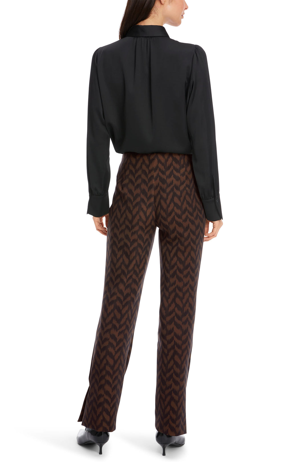 Marc Cain Collection Trousers Pull-On Brown Deep Wood XC 81.50 J43 691 - Olivia Grace Fashion