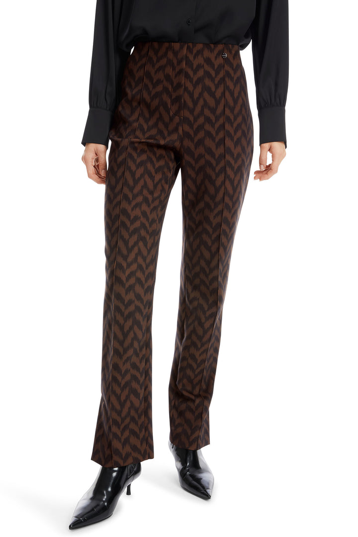 Marc Cain Collection Trousers Pull-On Brown Deep Wood XC 81.50 J43 691 - Olivia Grace Fashion