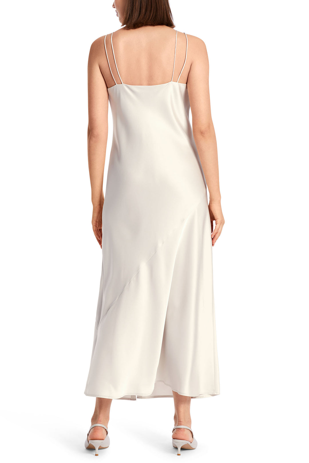 Marc Cain Collection WC 21.21 W15 182 Beige Smoke Spaghetti Strap Dress - Olivia Grace Fashion
