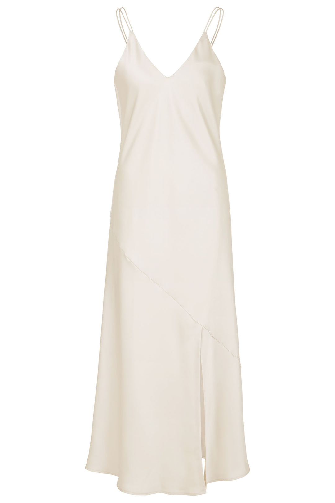Marc Cain Collection WC 21.21 W15 182 Beige Smoke Spaghetti Strap Dress - Olivia Grace Fashion