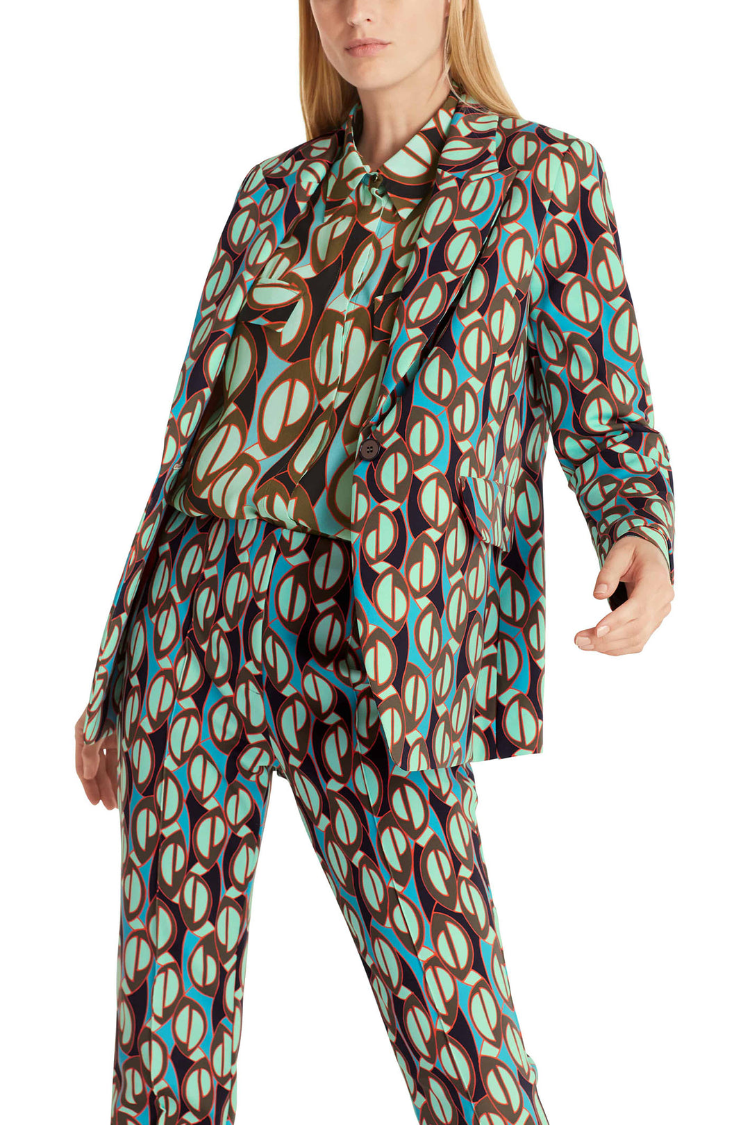 Marc Cain Collection WC 34.05 J01 562 Soft Malachite Green Blazer Jacket - Olivia Grace Fashion