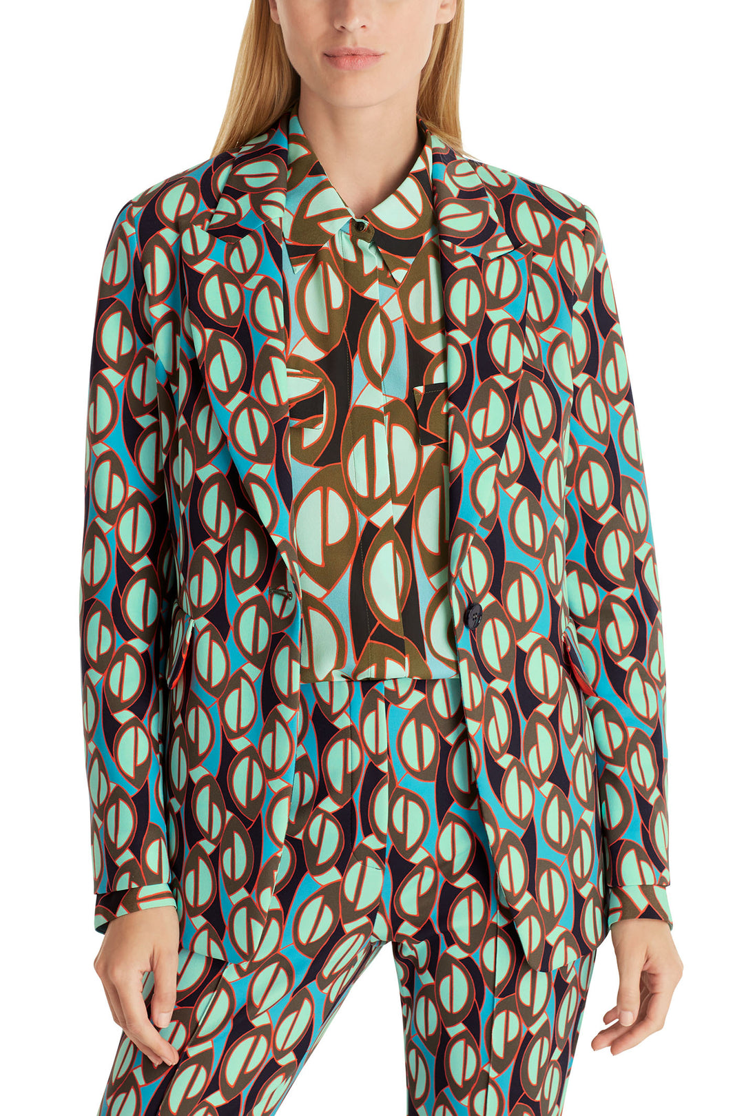 Marc Cain Collection WC 34.05 J01 562 Soft Malachite Green Blazer Jacket - Olivia Grace Fashion