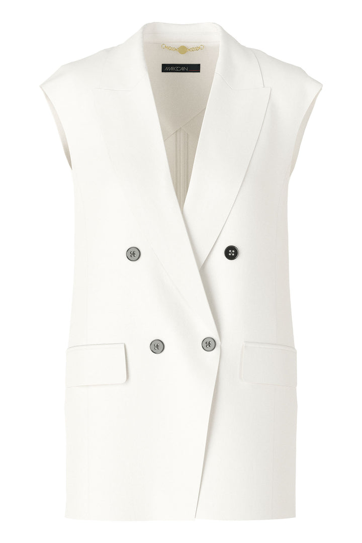 Marc Cain Collection WC 37.01 W56 110 Off White Waistcoat - Olivia Grace Fashion