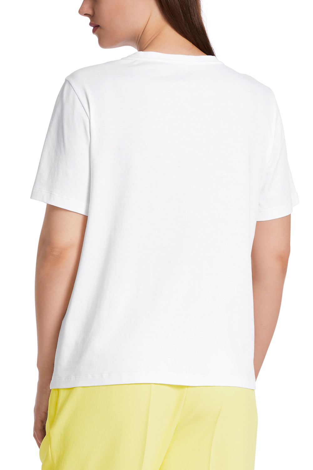 Marc Cain Collection WC 48.11 J40 White Lime Print T-Shirt - Olivia Grace Fashion