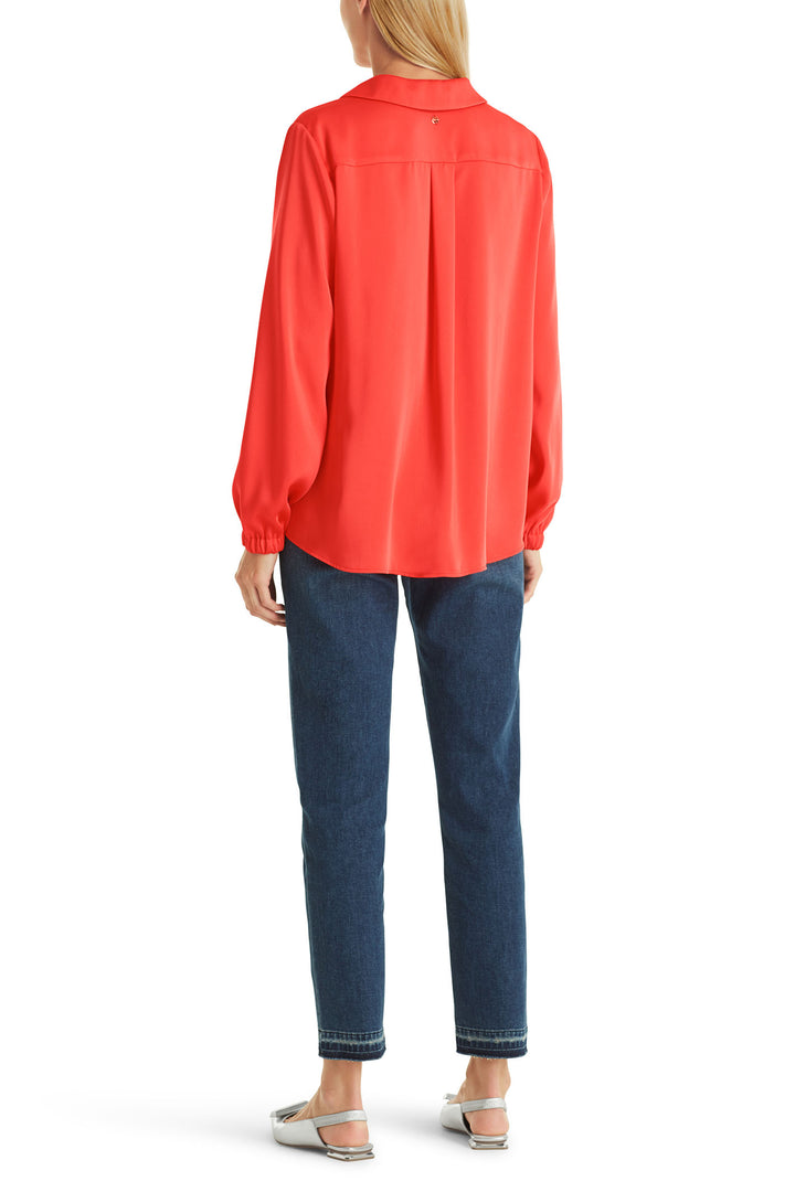 Marc Cain Collection WC 51.09 W08 223 Bright Tomato Red Blouse - Olivia Grace Fashion