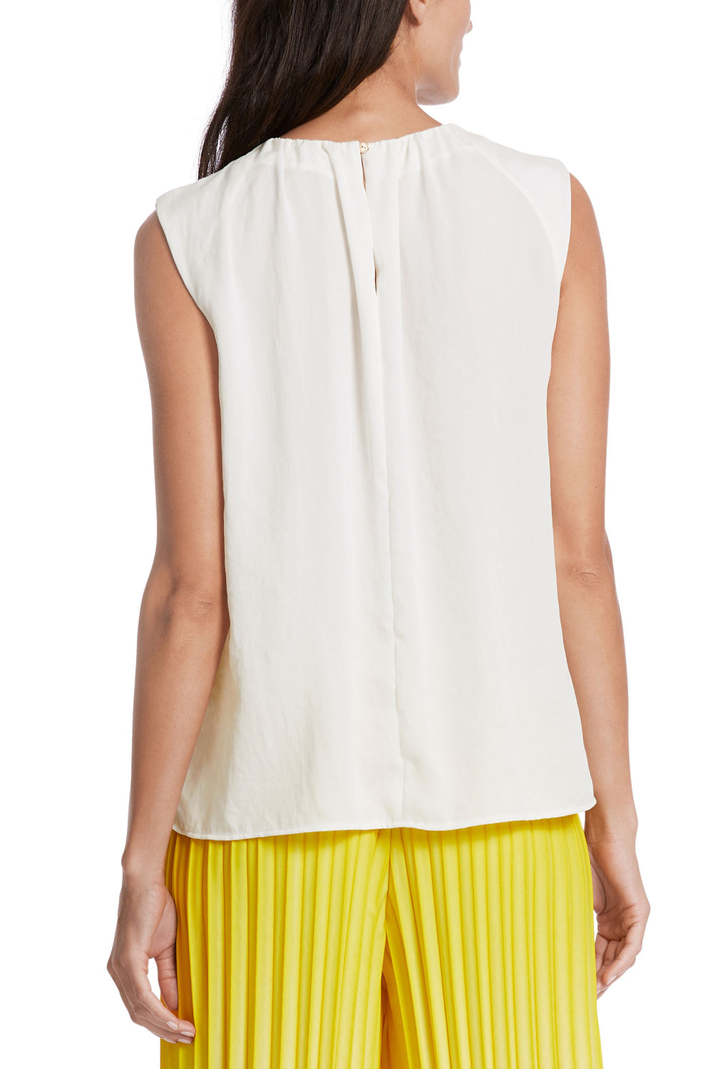 Marc Cain Collection WC 61.13 W39 110 Off White Pleat Front Top - Olivia Grace Fashion