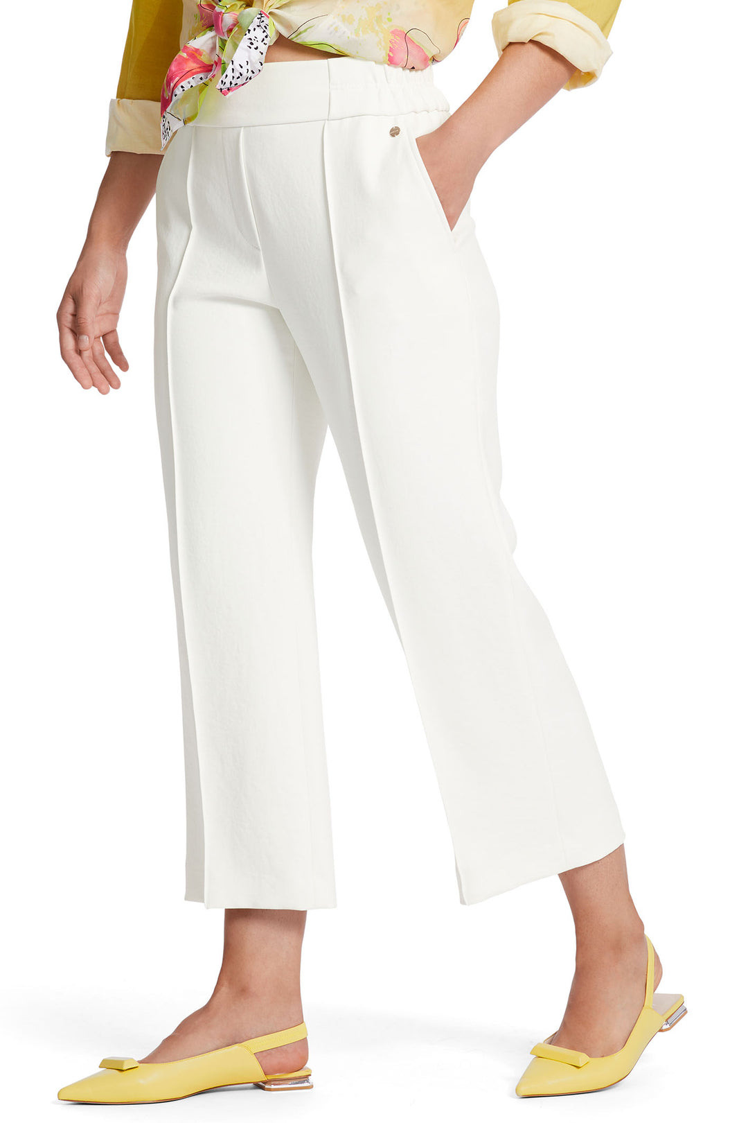Marc Cain Collection WC 81.25 W03 110 Off White Washington Trousers - Olivia Grace Fashion