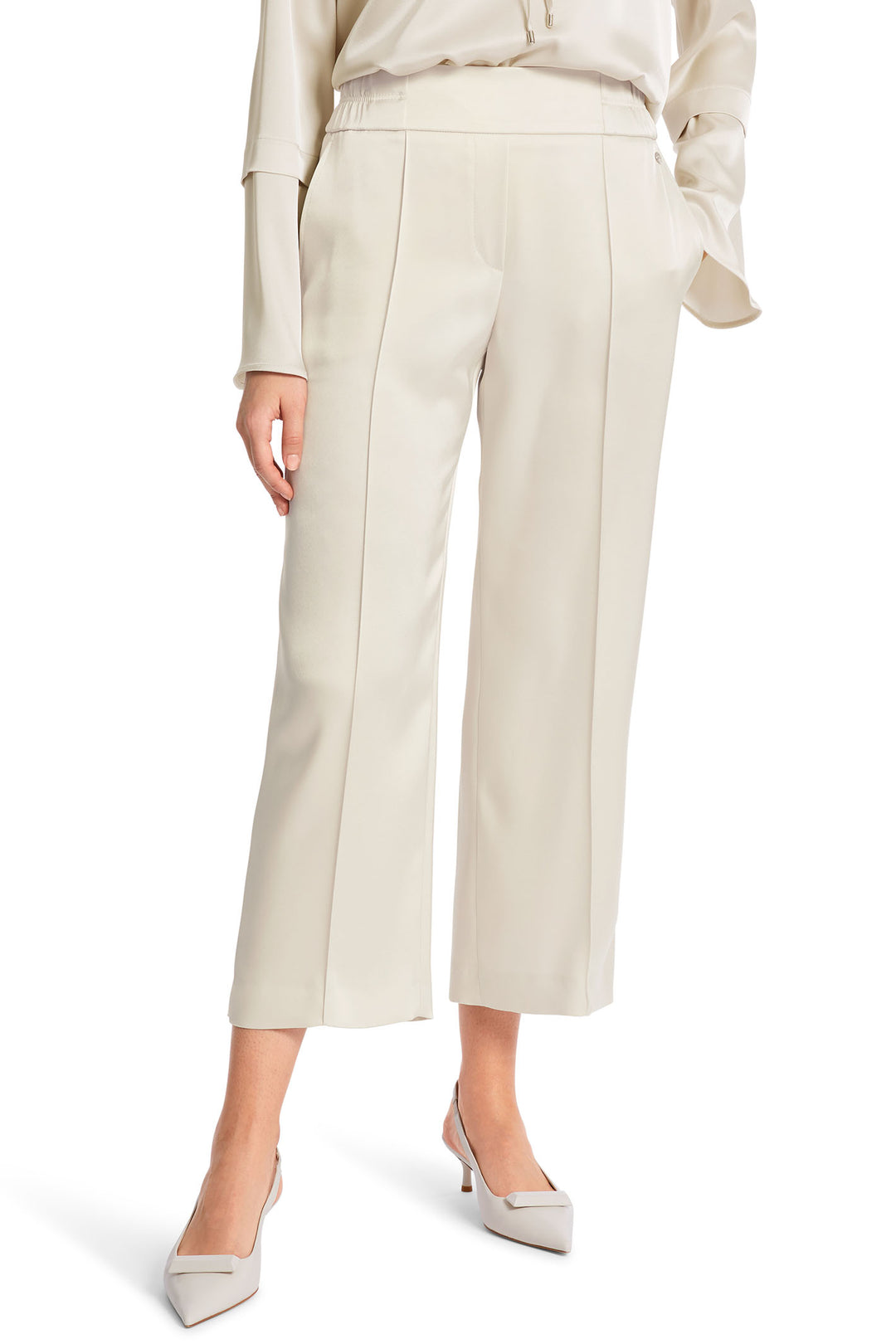 Marc Cain Collection WC 81.25 W15 182 Beige Smoke Washington Trousers - Olivia Grace Fashion