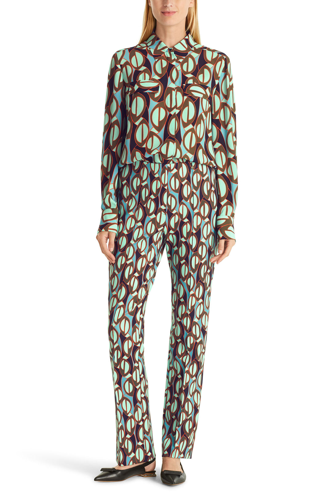 Marc Cain Collection WC 81.28 J01 562 Frederica Soft Malachite Trousers - Olivia Grace Fashion