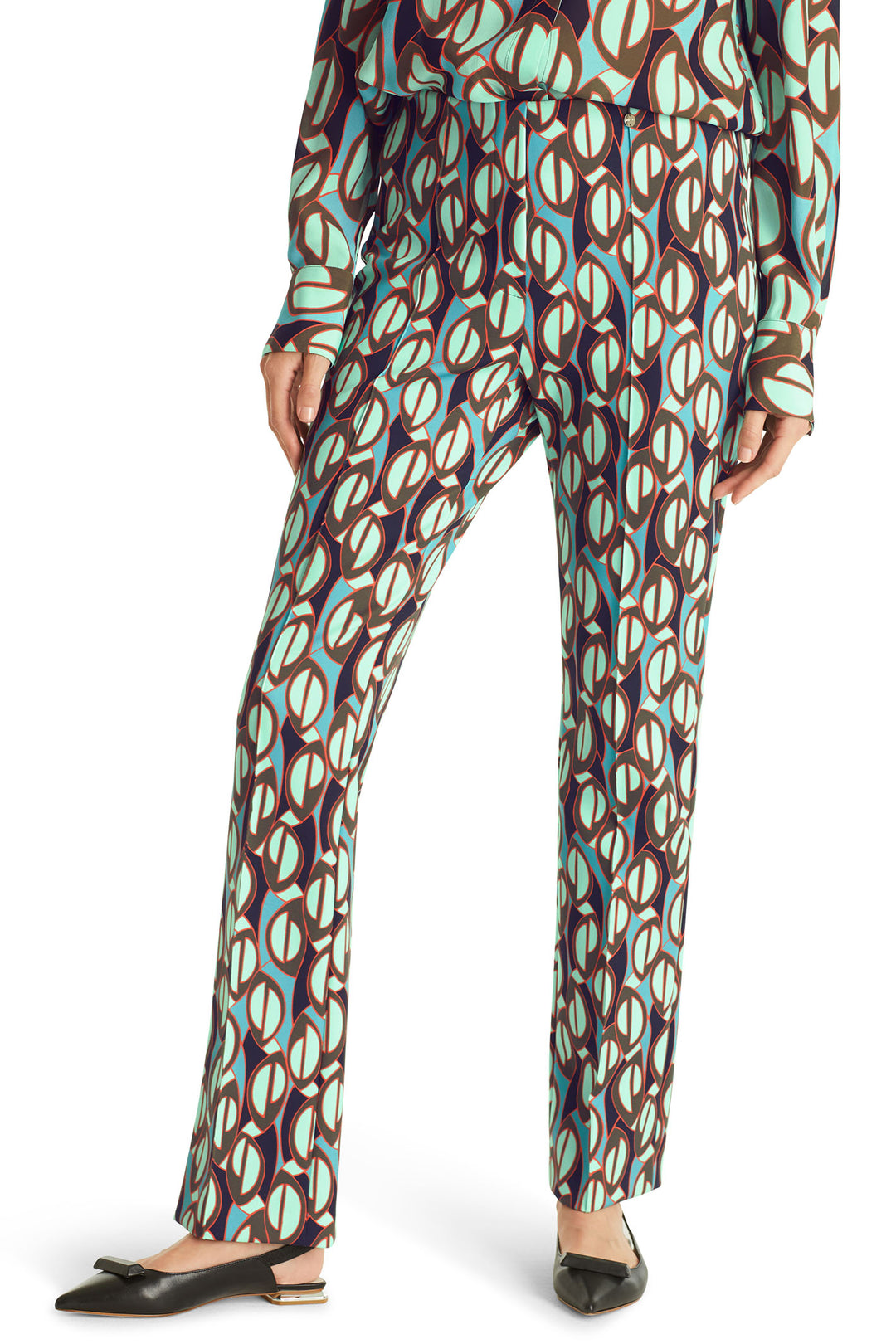 Marc Cain Collection WC 81.28 J01 562 Frederica Soft Malachite Trousers - Olivia Grace Fashion