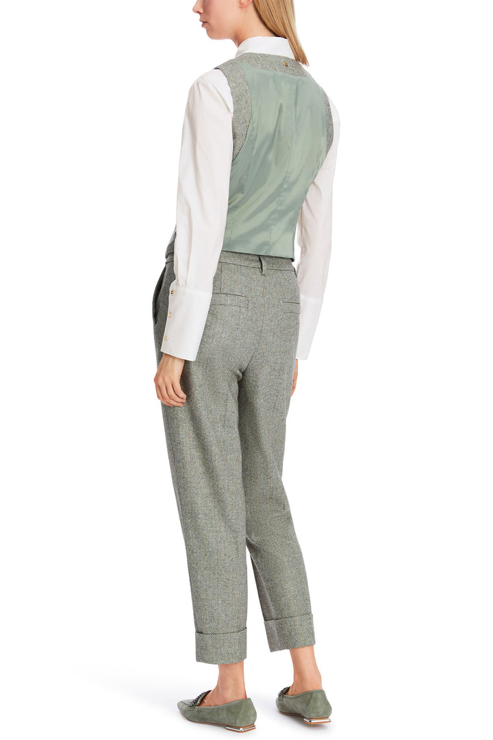Marc Cain Collection XC 37.02 W27 Frozen Sage Waistcoat - Olivia Grace Fashion