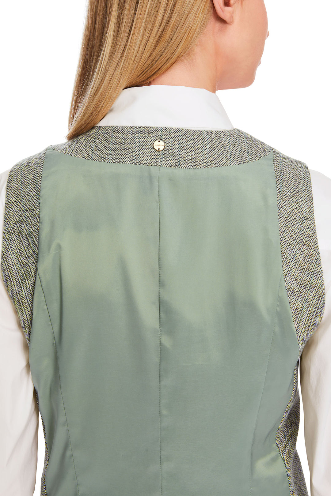 Marc Cain Collection XC 37.02 W27 Frozen Sage Waistcoat - Olivia Grace Fashion