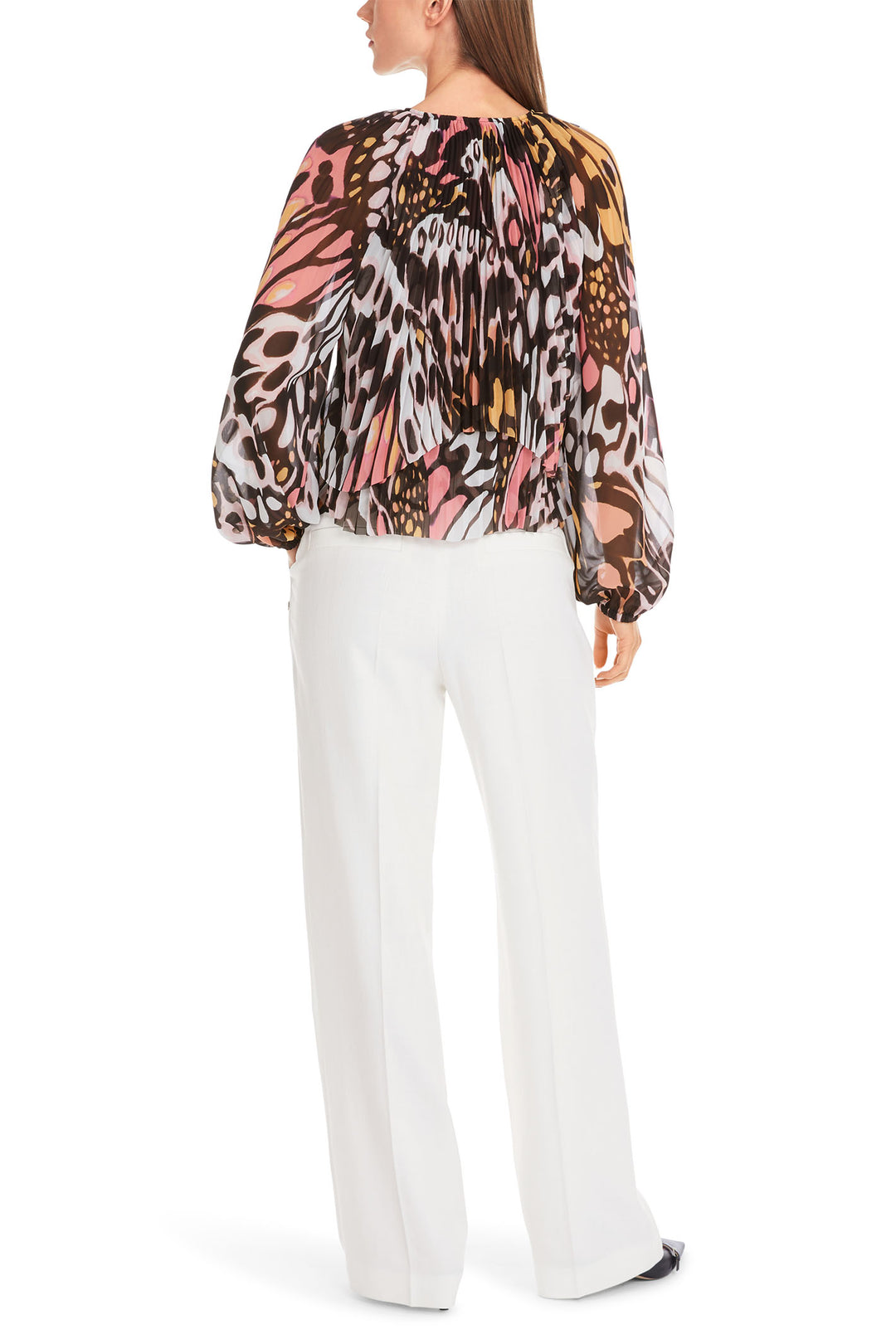 Marc Cain Collections Blouse Bright Candy Pink Print YC 51.21 W23 236 - Olivia Grace Fashion