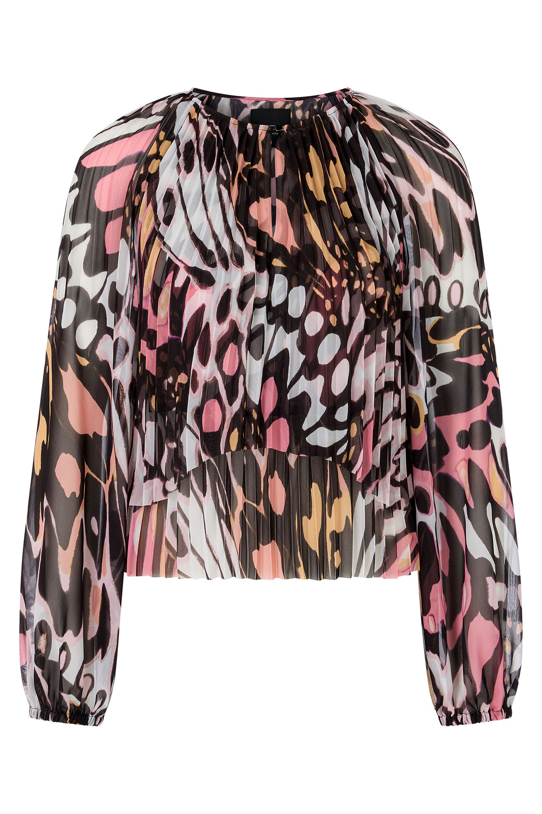 Marc Cain Collections Blouse Bright Candy Pink Print YC 51.21 W23 236 - Olivia Grace Fashion