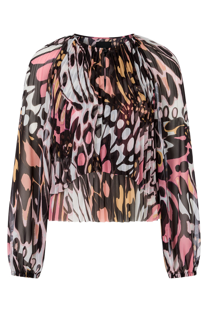 Marc Cain Collections Blouse Bright Candy Pink Print YC 51.21 W23 236 - Olivia Grace Fashion