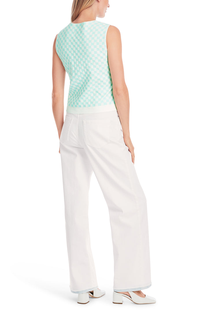 Marc Cain Collections Blue Andalusian Breeze Check Top YC 61.22 M34 - Olivia Grace Fashion