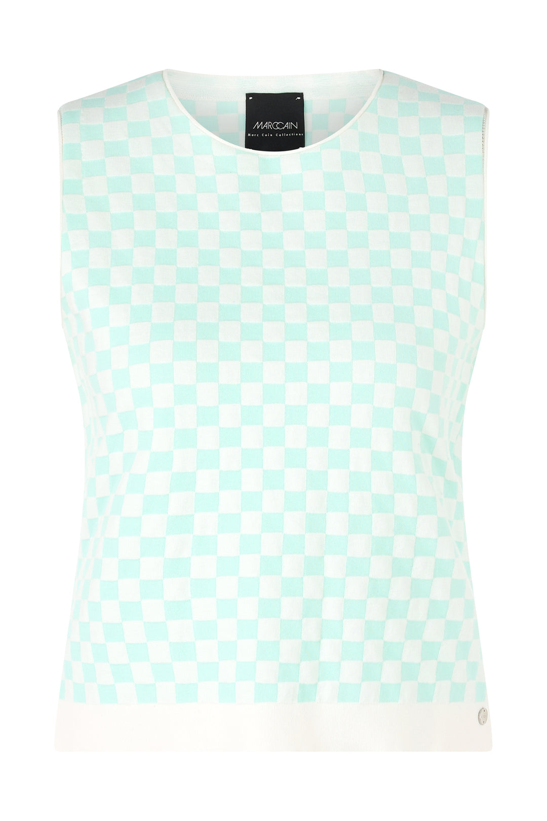 Marc Cain Collections Blue Andalusian Breeze Check Top YC 61.22 M34 - Olivia Grace Fashion