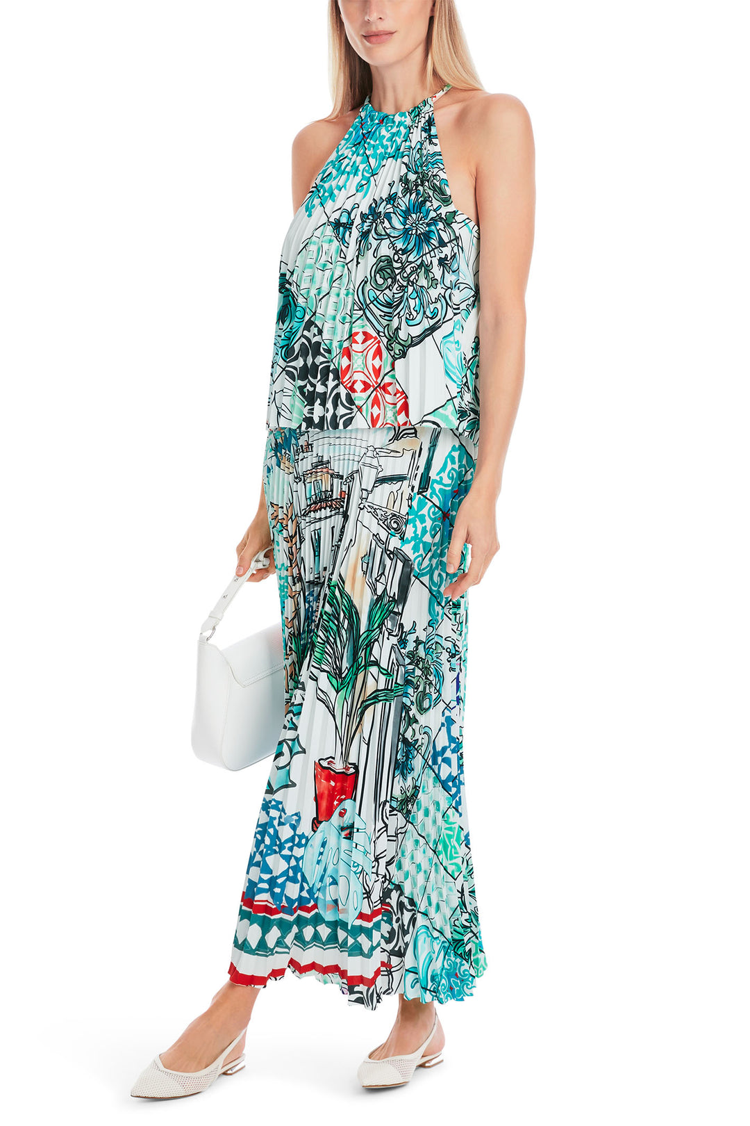 Marc Cain Collections Blue Andalusian Breeze Print Sleeveless Top YC 61.13 W76 - Olivia Grace Fashion