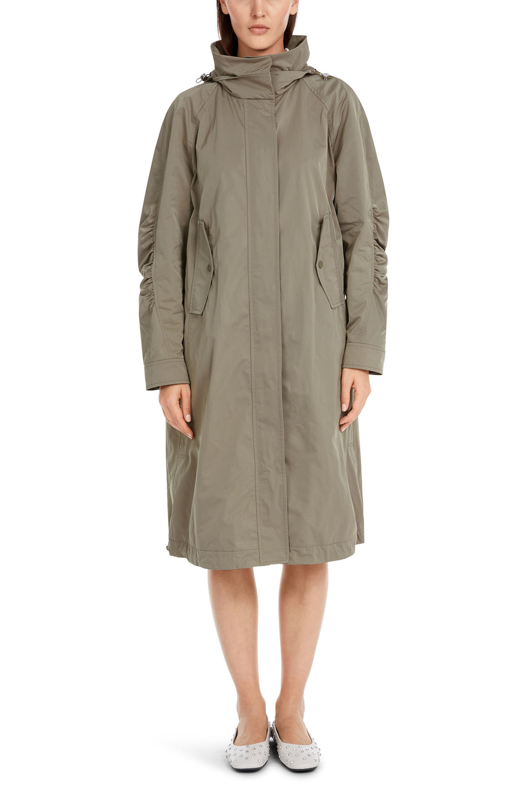 Marc Cain Collections Coat Sage Powder Green YC 11.02 W38 581 - Olivia Grace Fashion