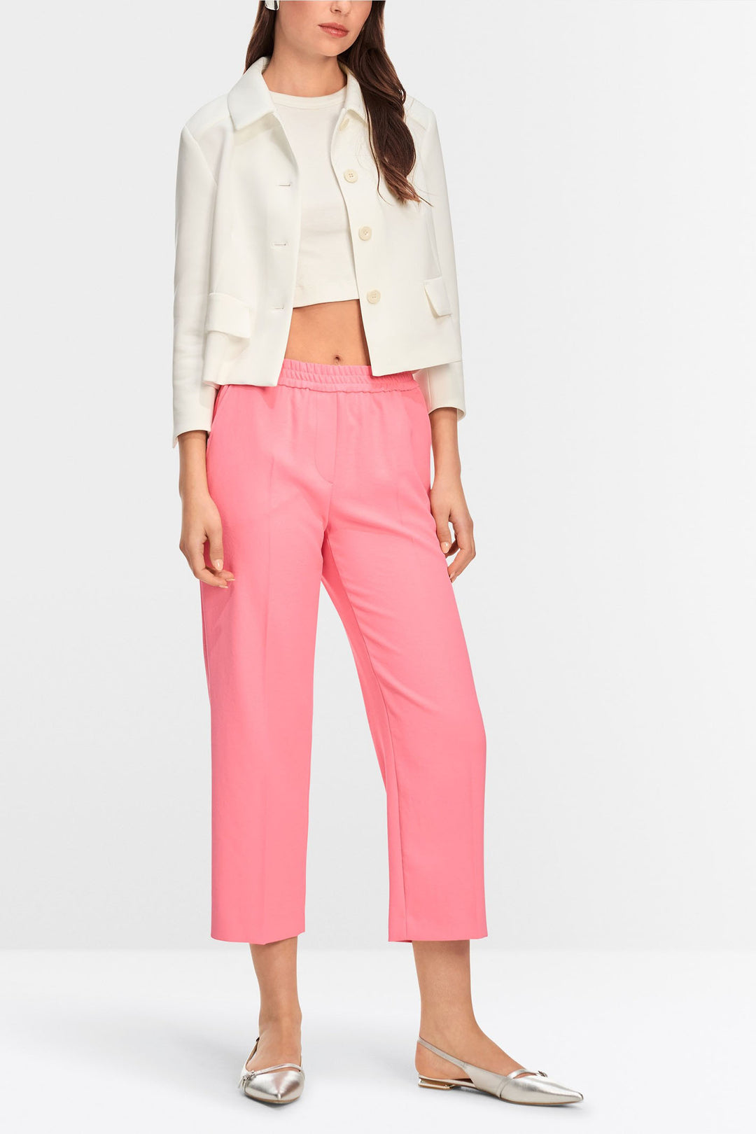 Marc Cain Collections Culotte Style Trousers Bright Candy Pink YC 81.21 W03 236 - Olivia Grace Fashions