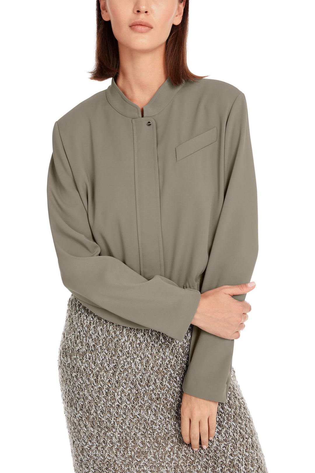 Marc Cain Collections Jacket Sage Powder Green YC 31.12 W56 581 - Olivia Grace Fashion