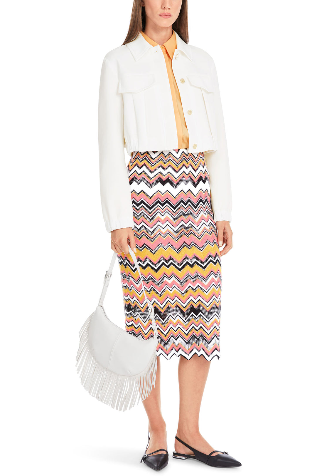 Marc Cain Collections Jean Style Jacket Off-White YC 31.07 J23 110 - Olivia Grace Fashion