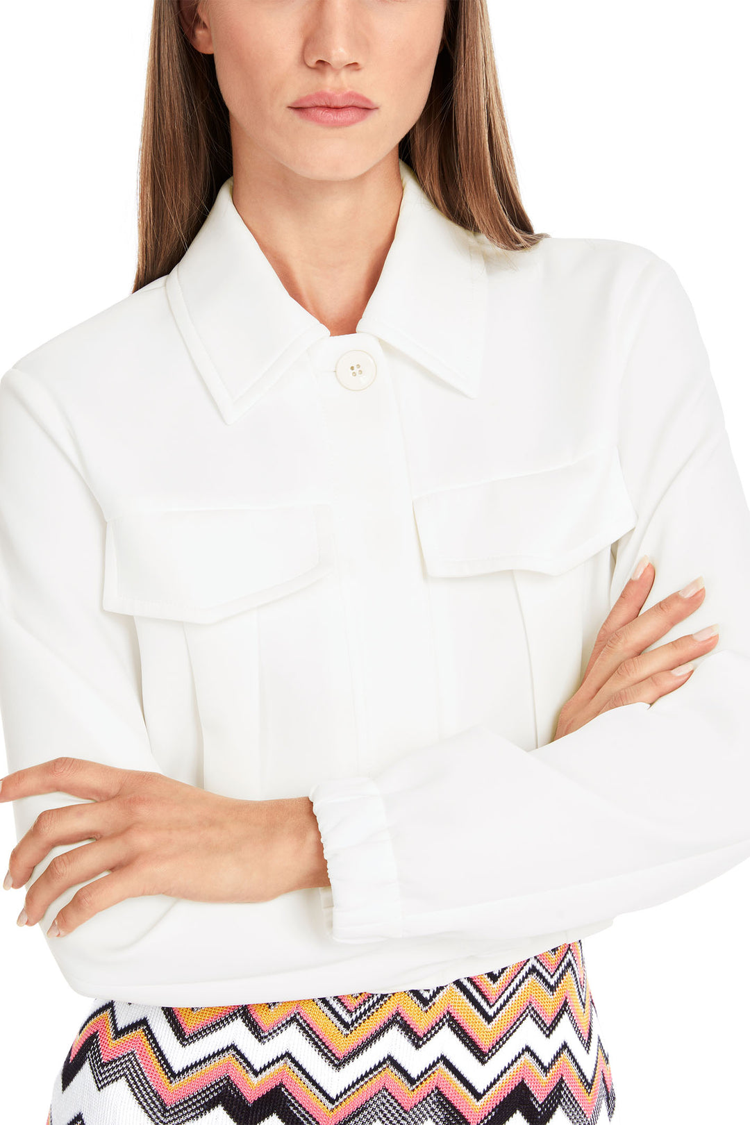 Marc Cain Collections Jean Style Jacket Off-White YC 31.07 J23 110 - Olivia Grace Fashion