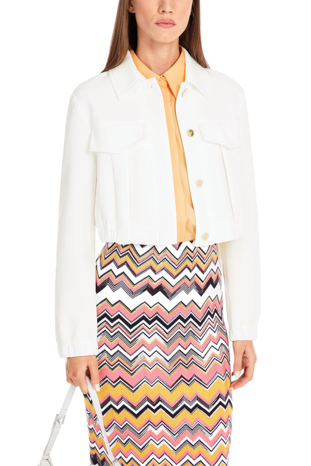 Marc Cain Collections Jean Style Jacket Off-White YC 31.07 J23 110 - Olivia Grace Fashion