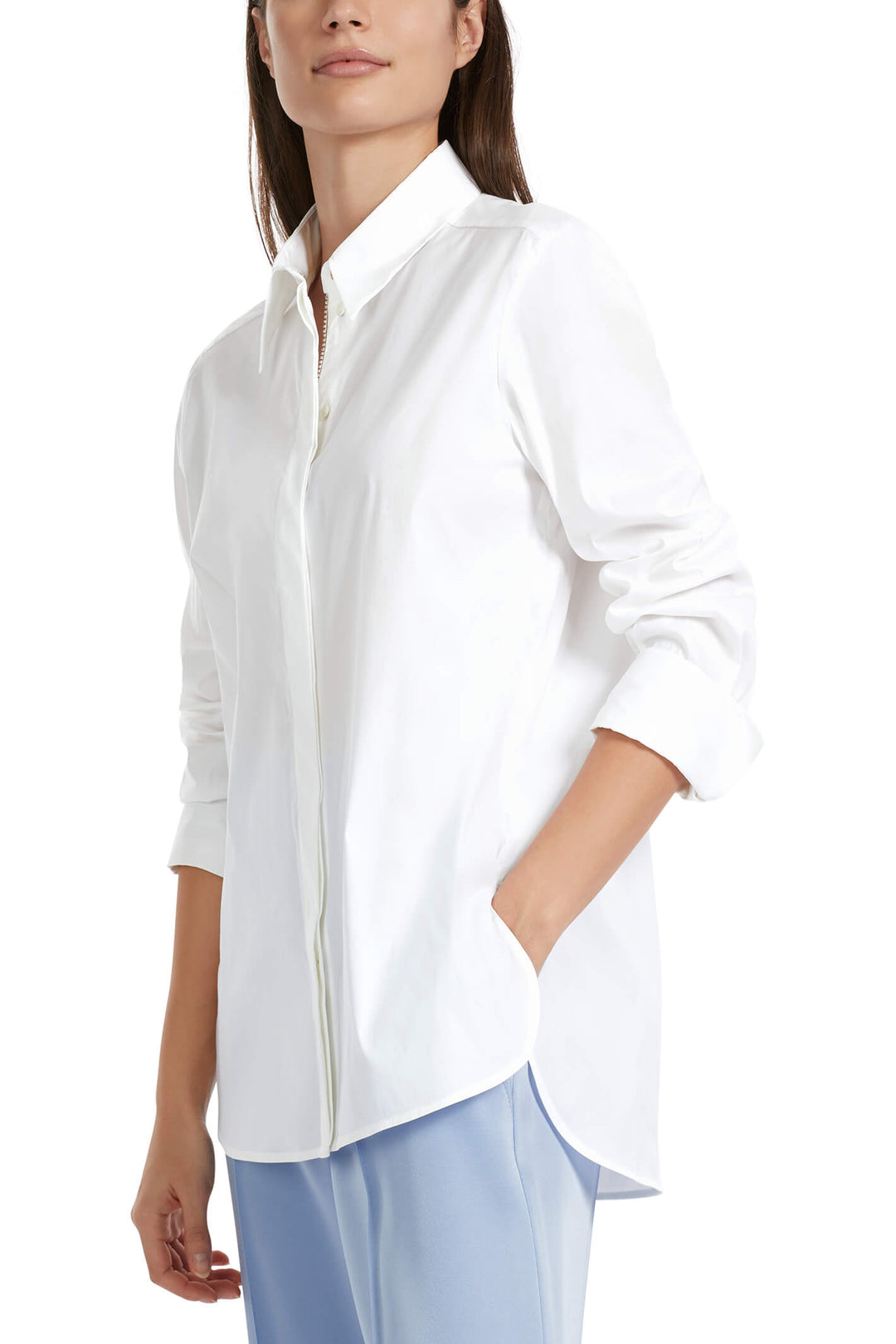 Marc Cain Collections VC 51.10 W71 100 White Blouse - Olivia Grace Fashion