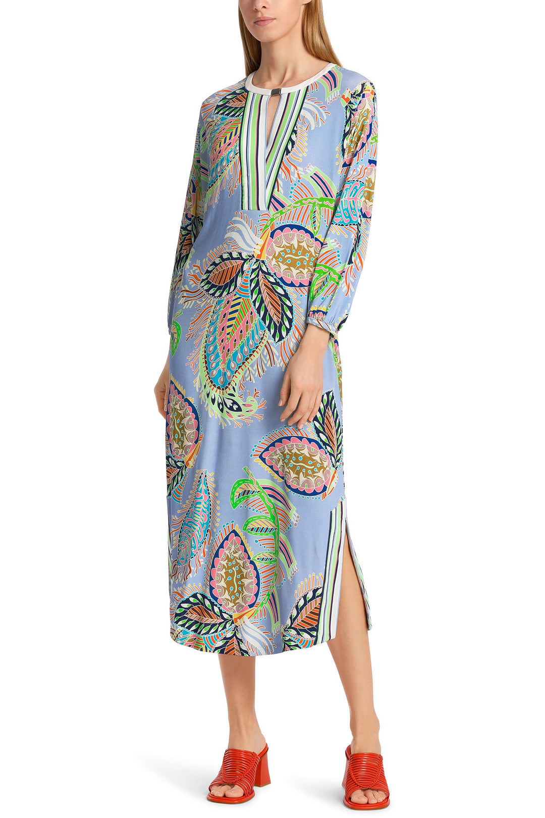 Marc Cain Collections WC 21.45 J46 321 Blue Deep Summer Sky Dress - Olivia Grace Fashion