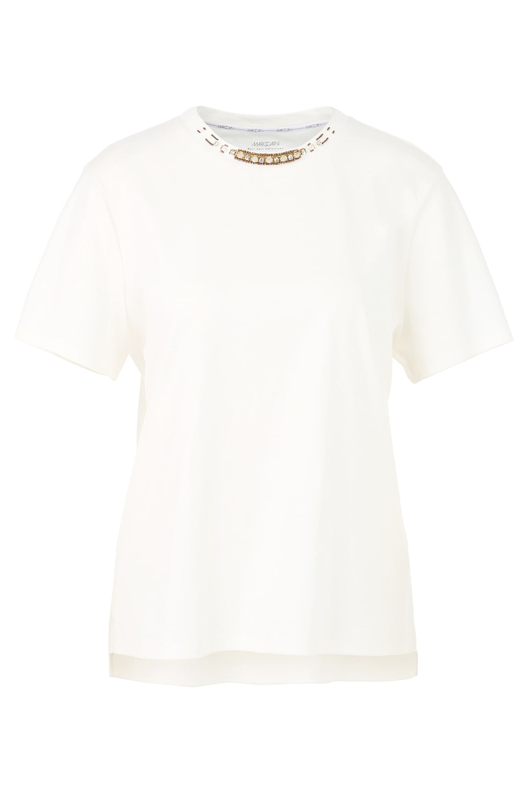 Marc Cain Collections ZC 48.08 J61 Off White T-Shirt Top 110 - Olivia Grace Fashion