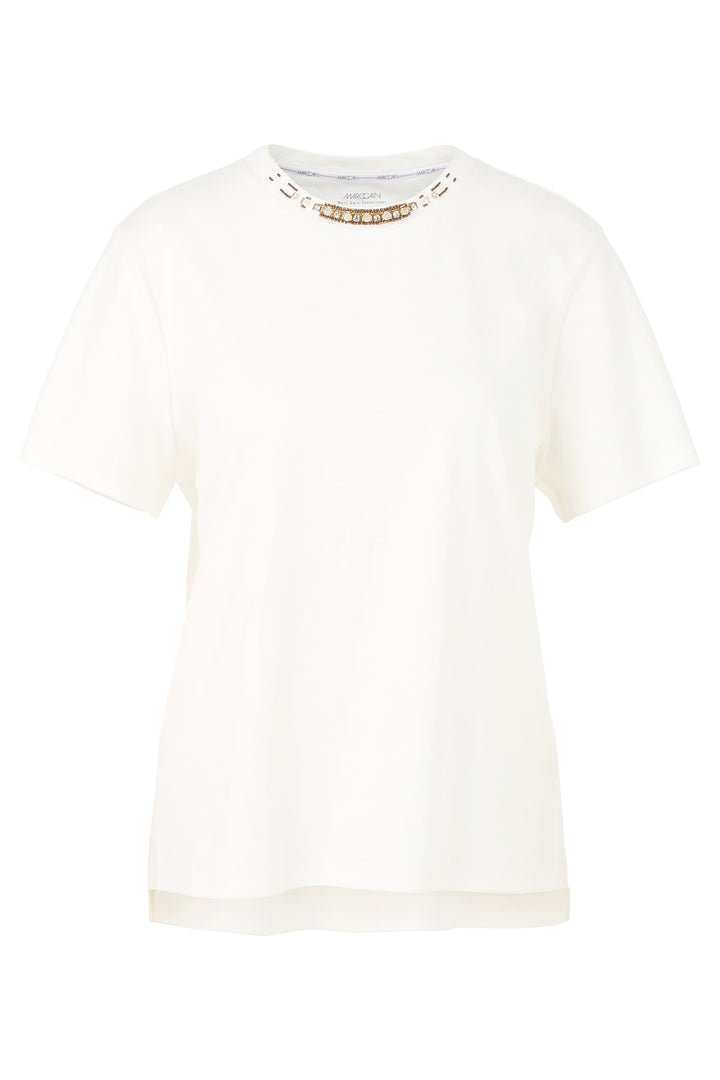 Marc Cain Collections ZC 48.08 J61 Off White T-Shirt Top 110 - Olivia Grace Fashion