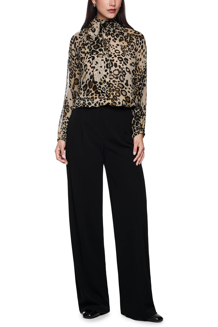 Marc Cain Collections ZC 51.13 W27 Soft Cappuccino Leopard Print Blouse 606 - Olivia Grace Fashion
