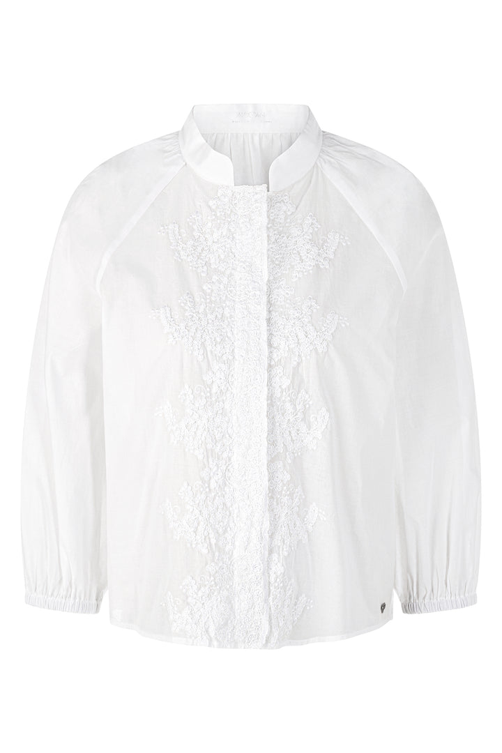 Marc Cain Collections ZC 51.19 W53 White Embroidered Blouse - Olivia Grace Fashion