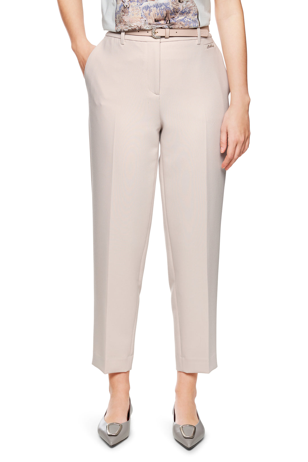 Marc Cain Collections ZC 81.14 W44 Light Desert Taupe Trousers 702 - Olivia Grace Fashion
