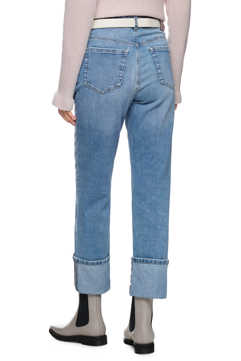 Marc Cain Collections ZC 82.02 D03 Blue Denim Turn Up Jeans 353 - Olivia Grace Fashion