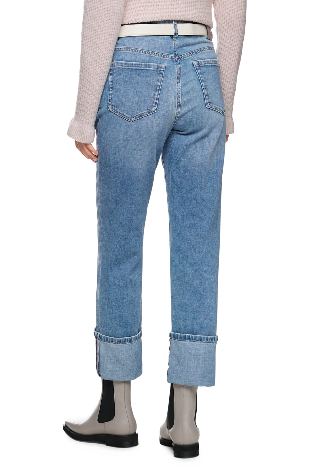 Marc Cain Collections ZC 82.02 D03 Blue Denim Turn Up Jeans 353 - Olivia Grace Fashion